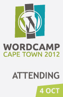 I’m attending WordCamp Cape Town 2012!